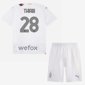 AC Milan Thiaw 28 Børn Udebanesæt 2023-24 Kortærmet(+ Korte bukser)